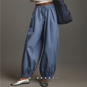 Anthropologie Mossa Parachute Pants blue XS